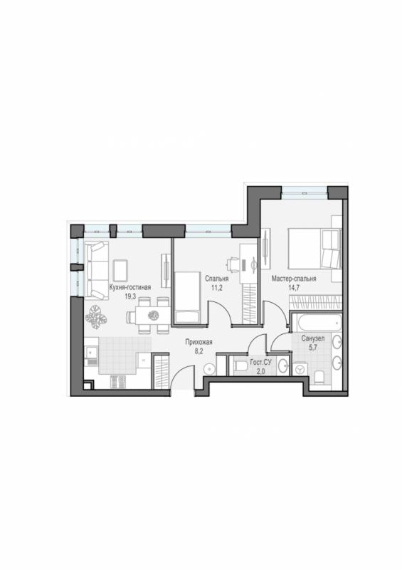 продам 2 к. квартиру в России в г Москве,  . ул. Академика Королёва, 21 цена 30 110 000 руб., фото №3