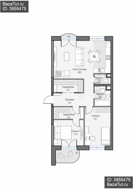продам 3 к. квартиру в России в г Москве,  . ул. Академика Королёва, 21 цена 35 330 000 руб., фото №2