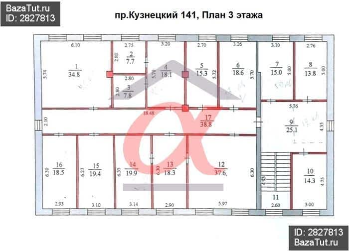 продам офис, 12 к. в России в Кемерове, Кузнецкий проспект, 141а цена 13 000 000 руб., фото №12