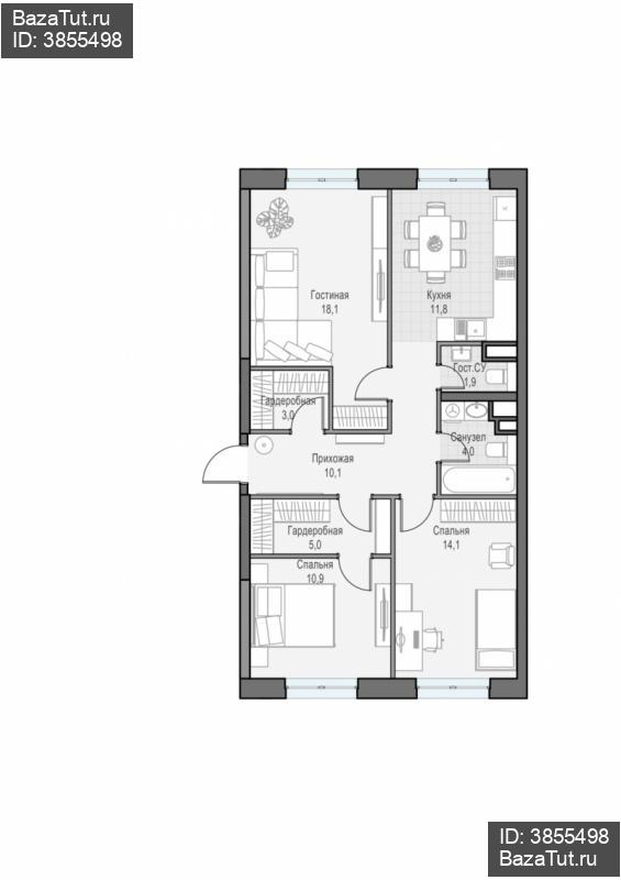 продам 3 к. квартиру в России в г Москве,  . ул. Академика Королёва, 21 цена 32 360 000 руб., фото №2