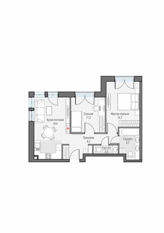 продам 2 к. квартиру в России в г Москве,  . ул. Академика Королёва, 21 цена 32 150 000 руб., фото №3