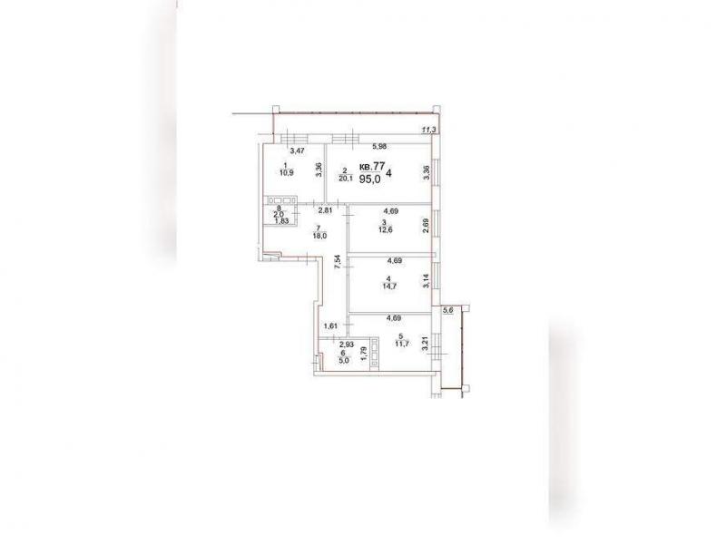 продам 4 к. квартиру в России в Томске, Московский тракт, д.107в цена 11 754 900 руб., фото №1