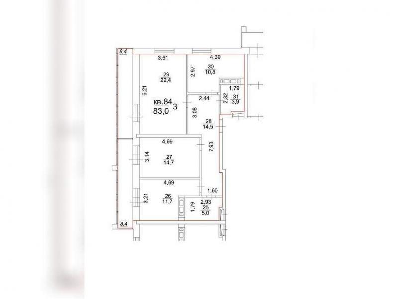 продам 3 к. квартиру в России в Томске, Московский тракт, д.107в цена 10 423 800 руб., фото №1