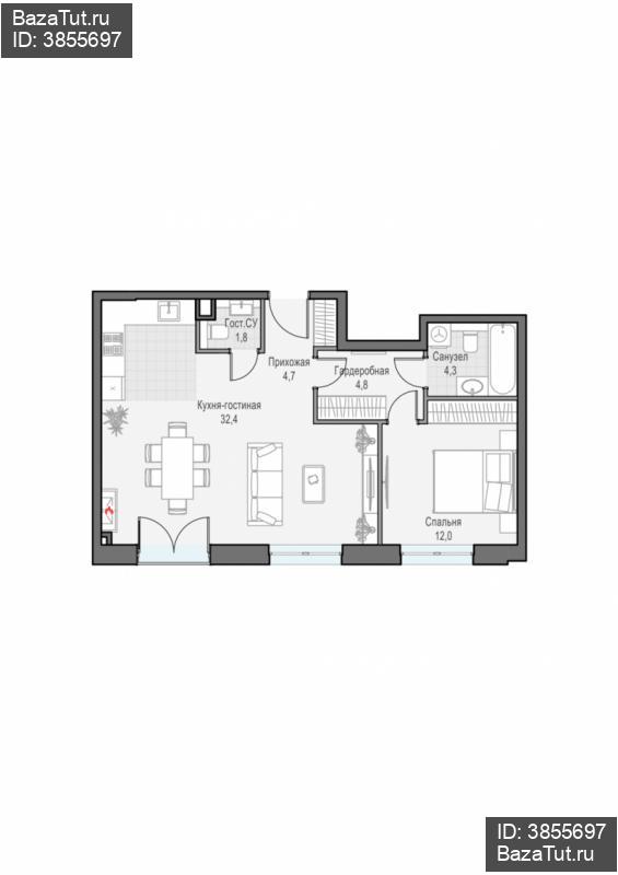 продам 2 к. квартиру в России в г Москве,  . ул. Академика Королёва, 21 цена 30 370 000 руб., фото №3