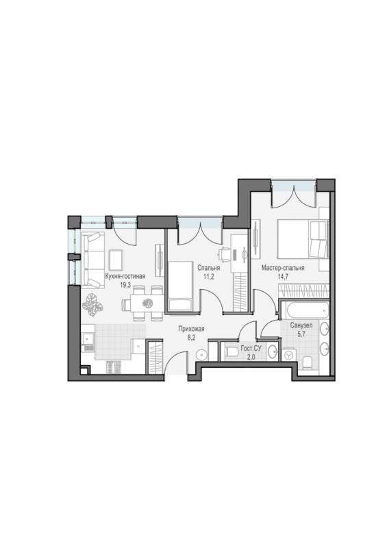 продам 2 к. квартиру в России в г Москве,  . ул. Академика Королёва, 21 цена 30 390 000 руб., фото №3