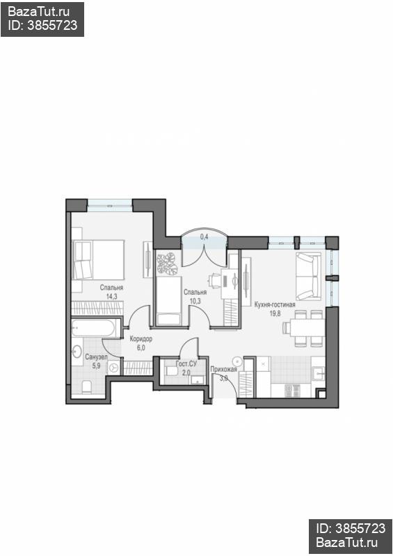 продам 2 к. квартиру в России в г Москве,  . ул. Академика Королёва, 21 цена 29 900 000 руб., фото №3