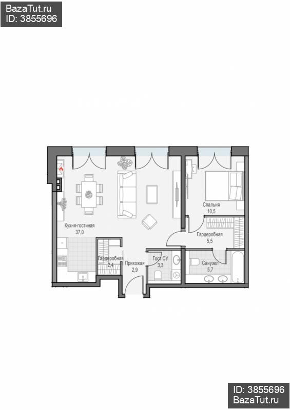 продам 2 к. квартиру в России в г Москве,  . ул. Академика Королёва, 21 цена 37 280 000 руб., фото №1