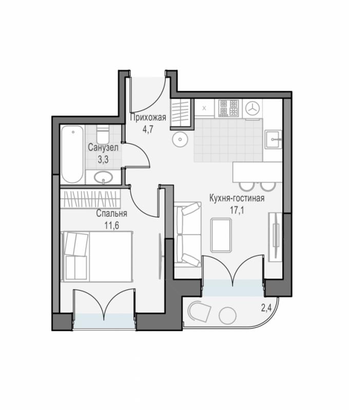 продам 1 к. квартиру в России в г Москве,  . ул. Академика Королёва, 21 цена 16 840 000 руб., фото №1