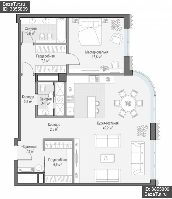 продам 2 к. квартиру в России в г Москве,  . Большой Толмачёвский пер., - цена 184 750 000 руб., фото №3