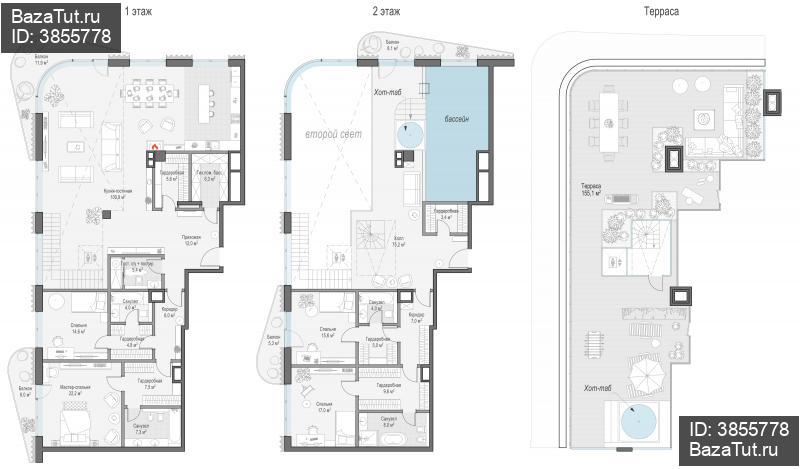продам 3 к. квартиру в России в г Москве,  . Большой Толмачёвский пер., - цена 1 954 350 000 руб., фото №15