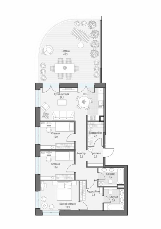 продам 3 к. квартиру в России в г Москве,  . ул. Академика Королёва, 21 цена 42 730 000 руб., фото №3