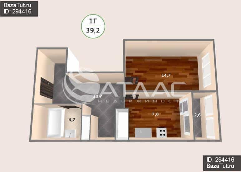 продам 1 к. квартиру в России в Пензе, антонова ул.,5г цена 1 614 000 руб., фото №1