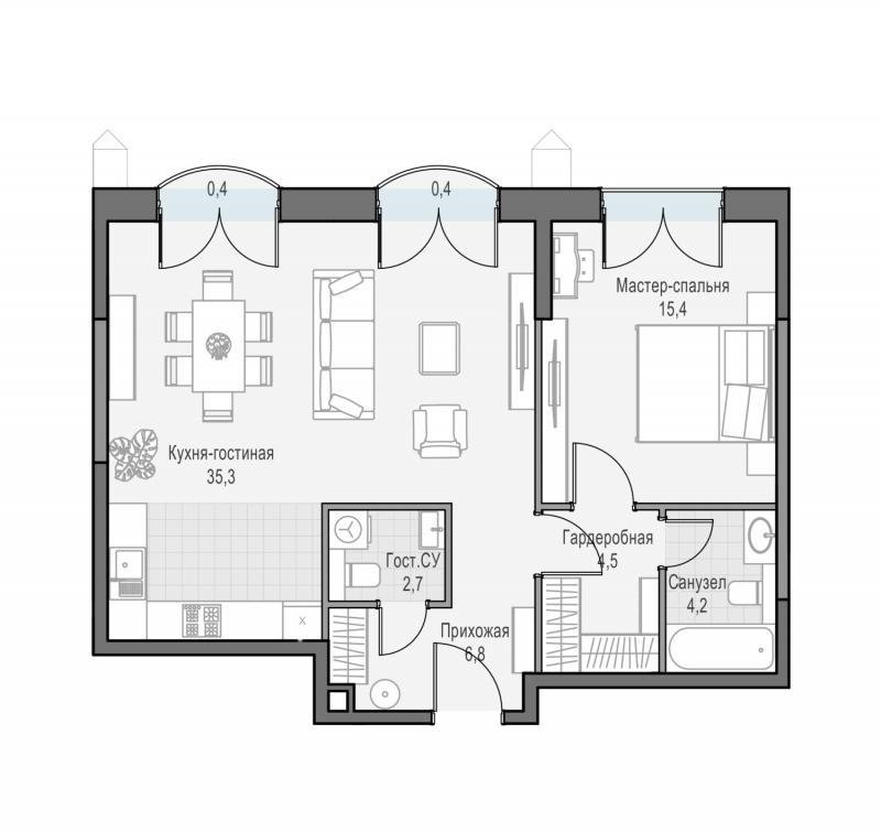 продам 2 к. квартиру в России в г Москве,  . ул. Академика Королёва, 21 цена 32 580 000 руб., фото №2