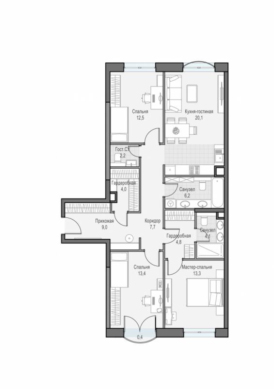 продам 3 к. квартиру в России в г Москве,  . ул. Академика Королёва, 21 цена 40 590 000 руб., фото №3