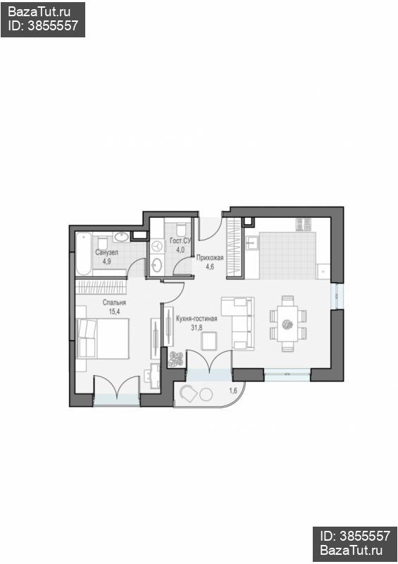 продам 2 к. квартиру в России в г Москве,  . ул. Академика Королёва, 21 цена 28 460 000 руб., фото №3
