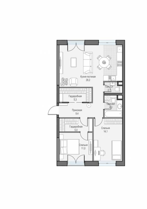 продам 4 к. квартиру в России в г Москве,  . ул. Академика Королёва, 21 цена 34 620 000 руб., фото №1