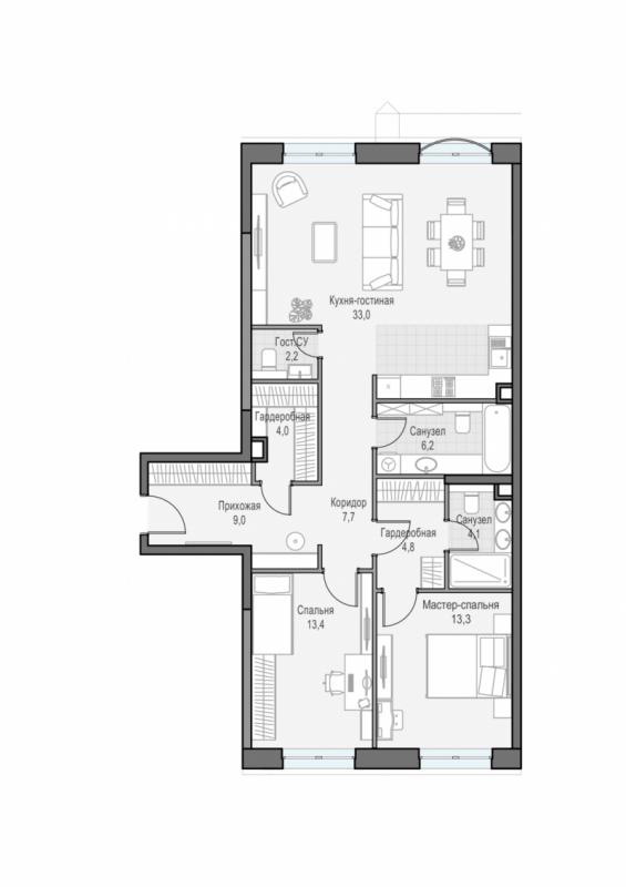 продам 3 к. квартиру в России в г Москве,  . ул. Академика Королёва, 21 цена 40 940 000 руб., фото №3