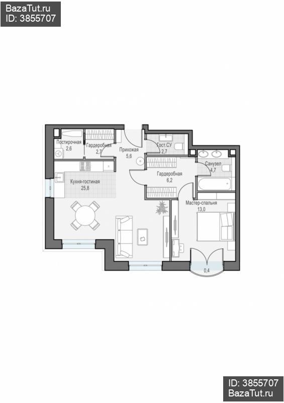 продам 2 к. квартиру в России в г Москве,  . ул. Академика Королёва, 21 цена 26 370 000 руб., фото №2