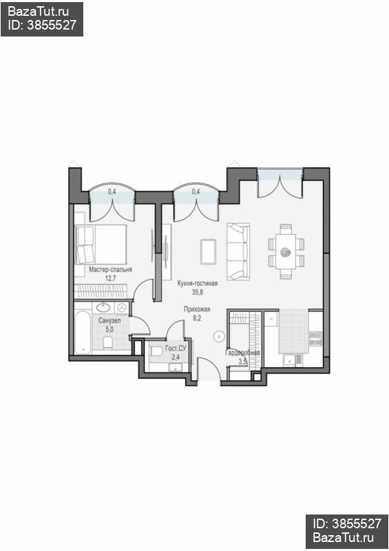 продам 2 к. квартиру в России в г Москве,  . ул. Академика Королёва, 21 цена 33 490 000 руб., фото №2