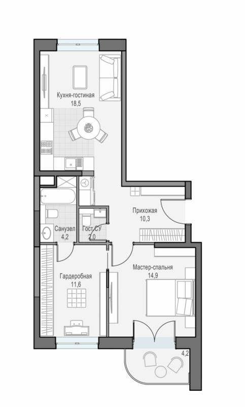 продам 2 к. квартиру в России в г Москве,  . ул. Академика Королёва, 21 цена 29 570 000 руб., фото №4