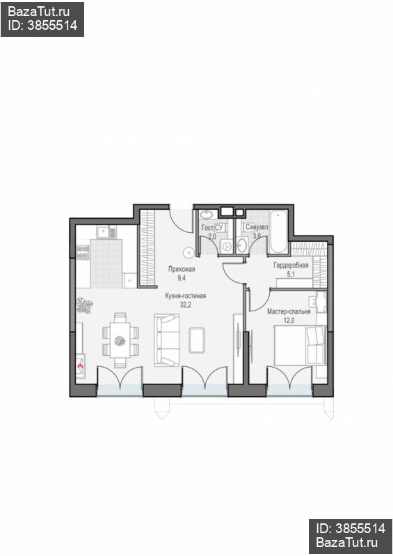 продам 2 к. квартиру в России в г Москве,  . ул. Академика Королёва, 21 цена 29 980 000 руб., фото №1