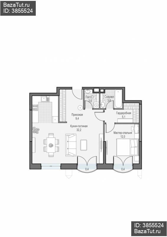 продам 2 к. квартиру в России в г Москве,  . ул. Академика Королёва, 21 цена 28 110 000 руб., фото №1