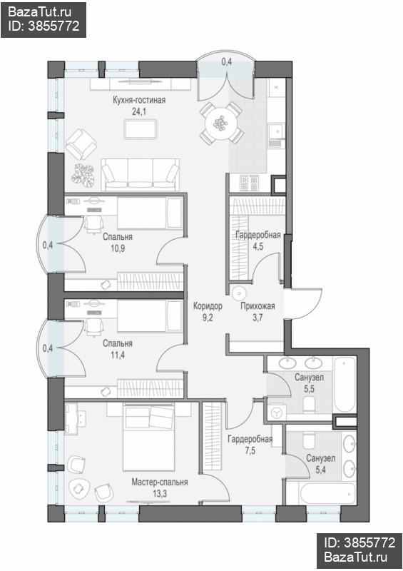 продам 3 к. квартиру в России в г Москве,  . ул. Академика Королёва, 21 цена 45 520 000 руб., фото №3